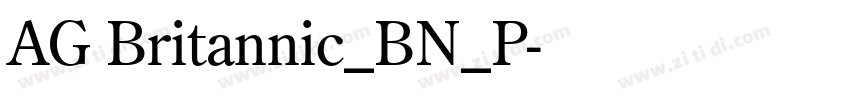 AG Britannic_BN_P字体转换